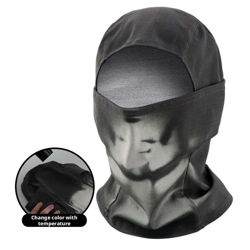 Heat-Sensitive Color Changing Face Mask Cycling Ski Thermal Hood Breathing Neck Warmer Outdoor Cycling Thermal Balaclava A