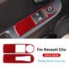 Real Soft Carbon Fiber Sticker For Renault Clio 4 2013 2014 2015 2016 2017 2018 LHD RHD Car Front Window Button Inner Outer Trim