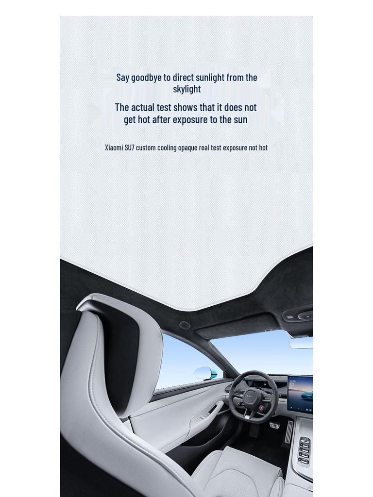 Compatible with Xiaomi SU7 Pro/Max/YU7 Silicone Sunshade: Heat Insulation and Sun Protection Static Canopy.