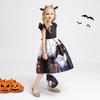 3 ks Pumpkin Witch Cosplay dievčenské šaty Vianočný Halloween Vampire Kostým Dievčenské Party Princezná Šaty Deti Detské Oblečenie 3 6 8 10 Year Black