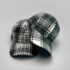 Klassische karierte Retro-Baseballkappe für Herren und Damen, warm, lässig, vielseitig, britischer Stil, Modekappe