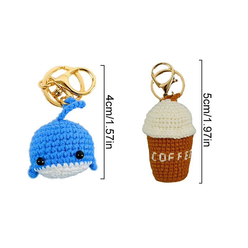 Frauen Schlüsselanhänger Mädchen Niedlich Handgemacht Gestrickt Anhänger Schlüsselringe Rucksack Anhänger Gehäkelt Schlüsselhalter Ornamente Taschen Dekorationen