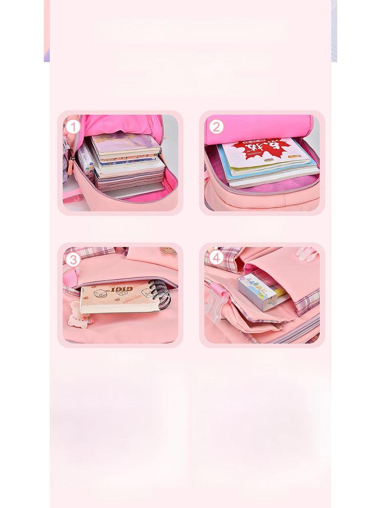 Cartoon Cute Schoolbag for Elementary Girls In Grades 1-6: Lightweight Backpack