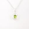 Dainty Peridot Gemstone 925Sterling Silver Pendant Elegant Handcrafted Jewelry PP-6-3