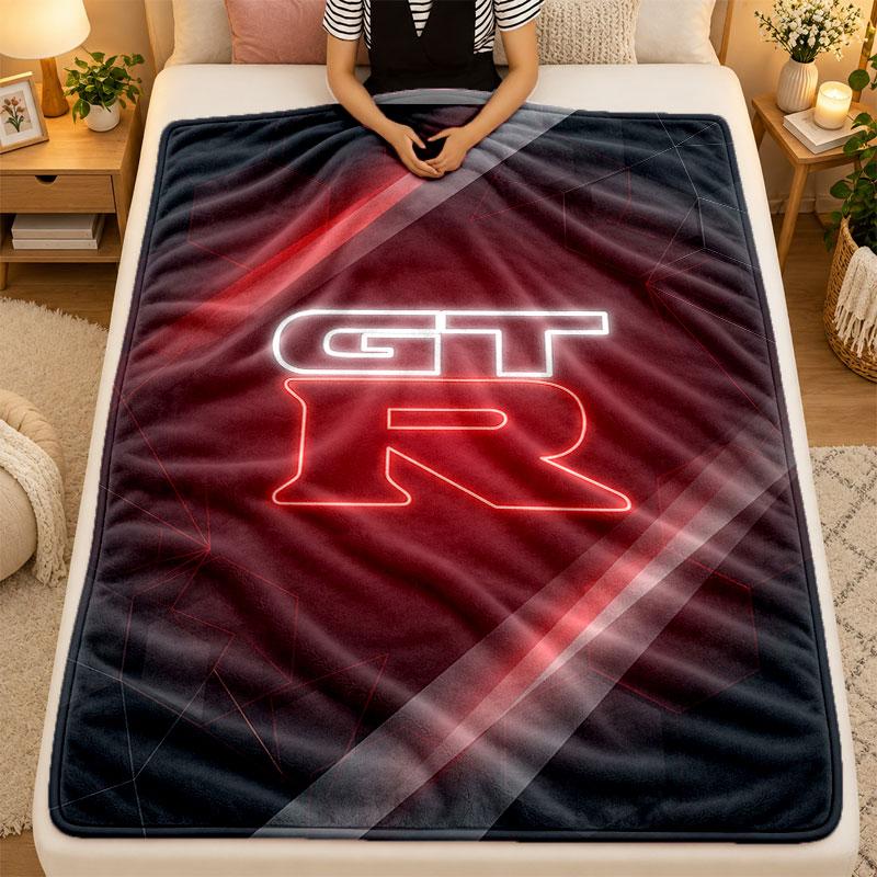 Flannel BlanketNissan GT-R Warm Soft Throw Blanket for Indoor Sofa Bed Living Room Use