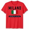 Milano Graphic Unisex Football T Shirt Casual White Soft Cotton Classic Top