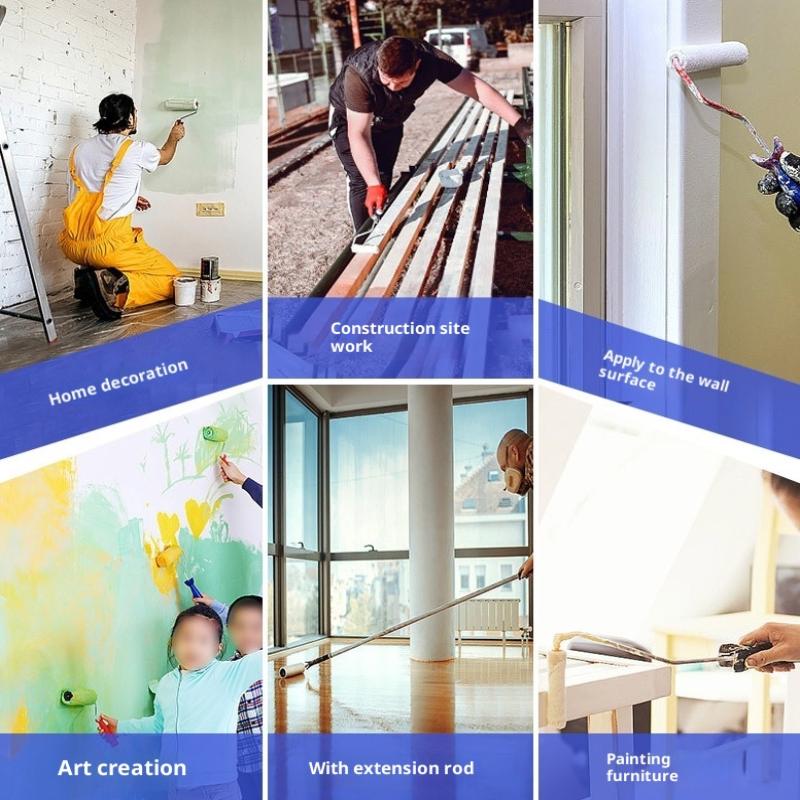 11Pcs Paint Roller Kit: Get Professional-Looking Walls With 4 Inch Rollers & Covers , For El/Restaurant/Commercial