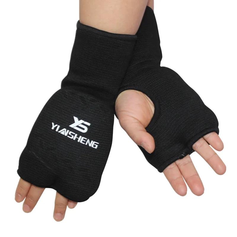 

Adult Child Breathable Half Finger Karate TKD Gloves Punch Bag Boxing Hand Protector Muay Thai MMA Kickboxing Martial Arts Mitts One size чорний