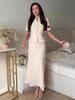 Women's 2026 Elegant Cardigan Short-Sleeve Top and Long Skirt Set