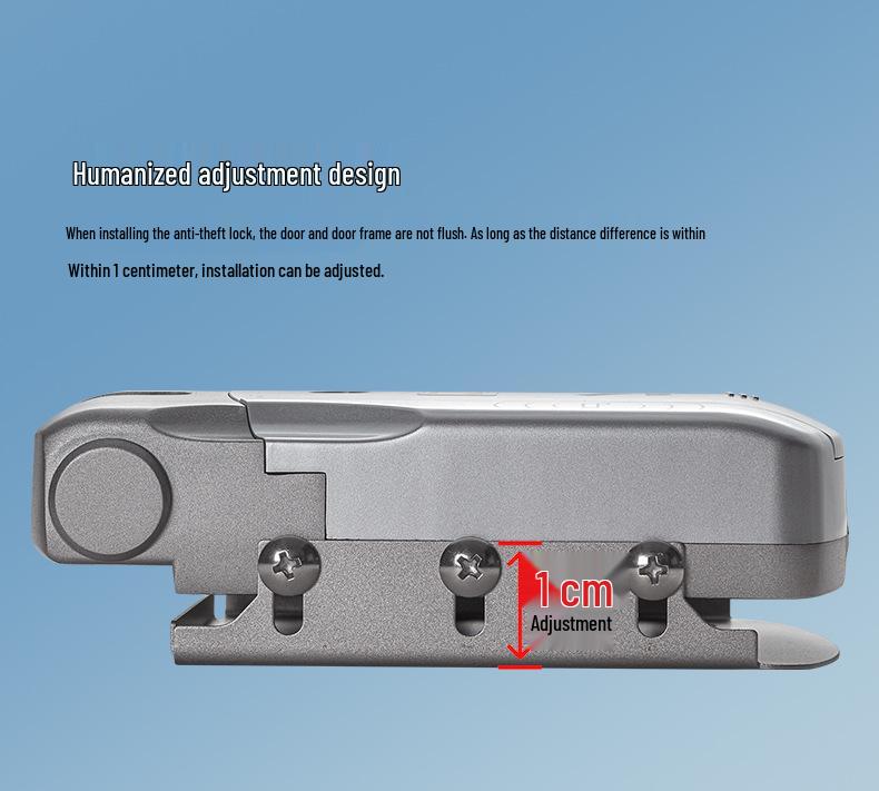 Wireless Remote-Control Smart Lock with Invisible Design and Electric Bull Head Lock for No-Drill Installation