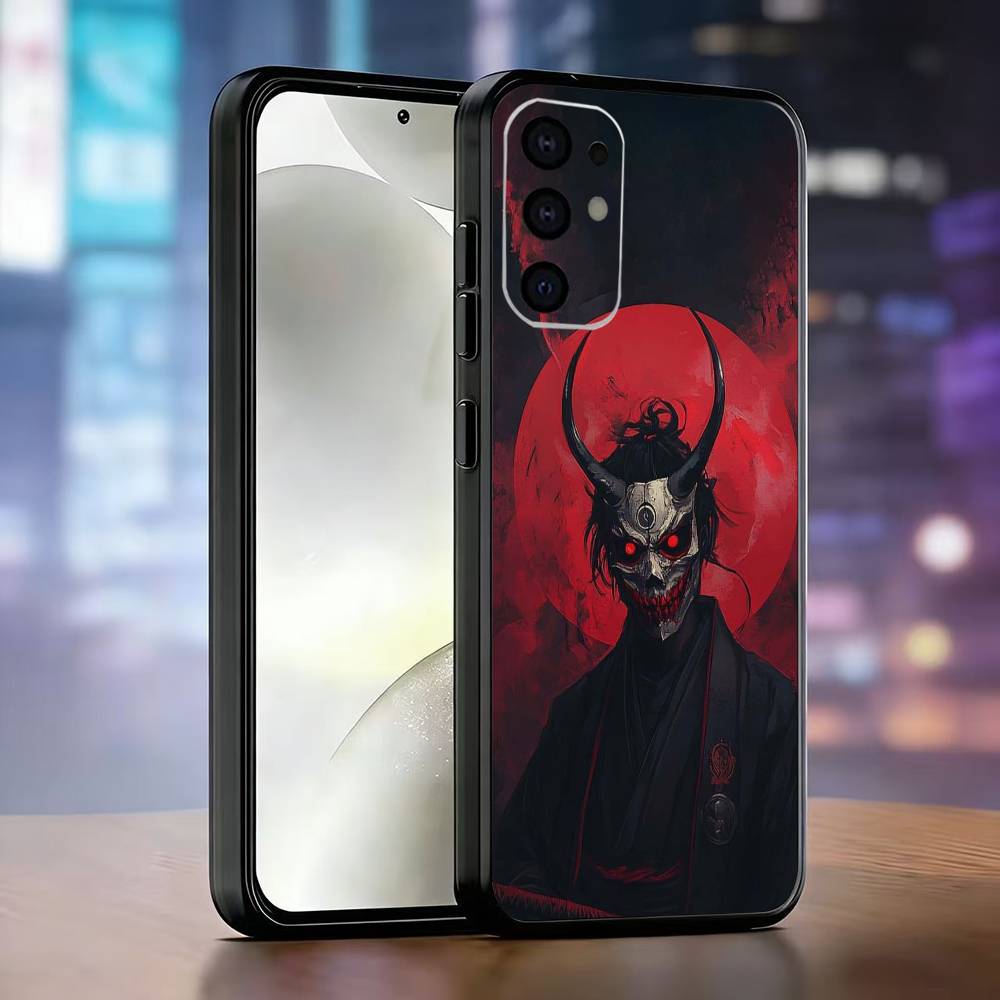 Японский Самурай с Лицом Призрака Чехол для Телефона Samsung S25, S24, S21, S22, S23, S30, Ultra, S20, Plus, Fe, Мягкий Силиконовый Черный Чехол Samsung S22plus5G