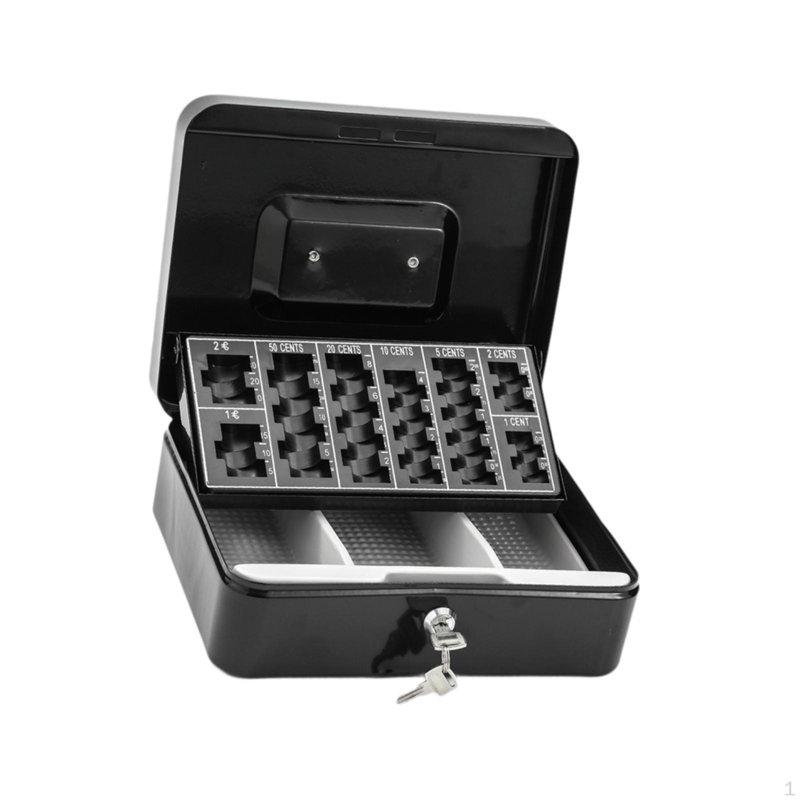 

Ящик для хранения денег, вставной лоток, портативный профессиональный отсек для денег для розничной торговли чёрный