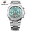 Forsining 481 Militärmann Tourbillon Zeiger Uhr Woche Datum Automatische Mechanische Uhren Edelstahl Uhr Relogio Masculino