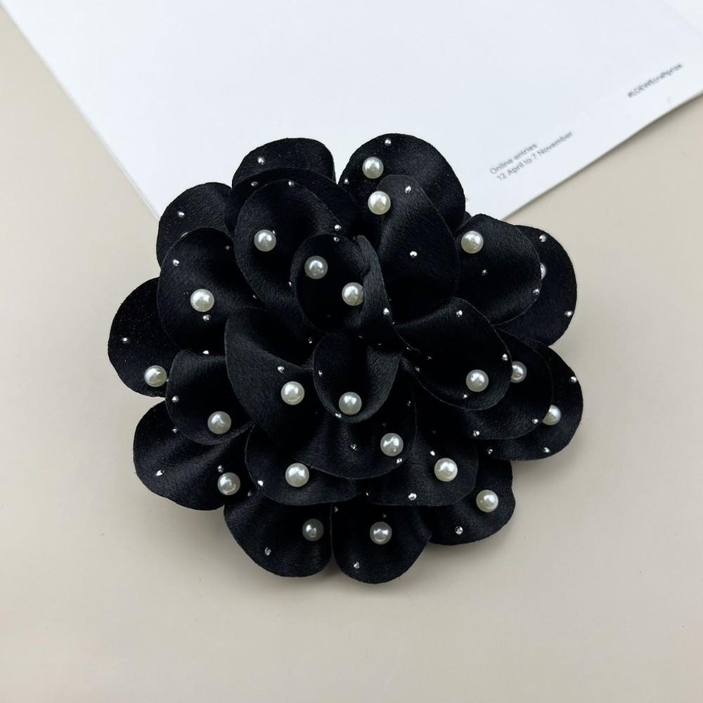 Elegant Fabric Flower Brooch 13cm Size Pearl Badge Corsage New Brooch Pin Clothing Accessories