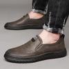 Men's Shoes Spring New Leather Shoes Business Casual Shoes Versatile Soft Sole Men Pedal Bean Shoes Men