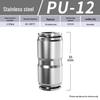 Zhuo Ji 304 Stainless Steel Quick Connector: 8mm Pneumatic Hose Reducer for PU/PG Air Source