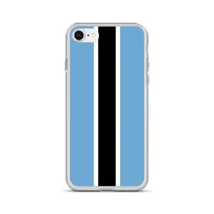 Coque iPhone - iPhone SE 2020 - Drapeau Botswana - Souple - Multicolore - Design exclusivo