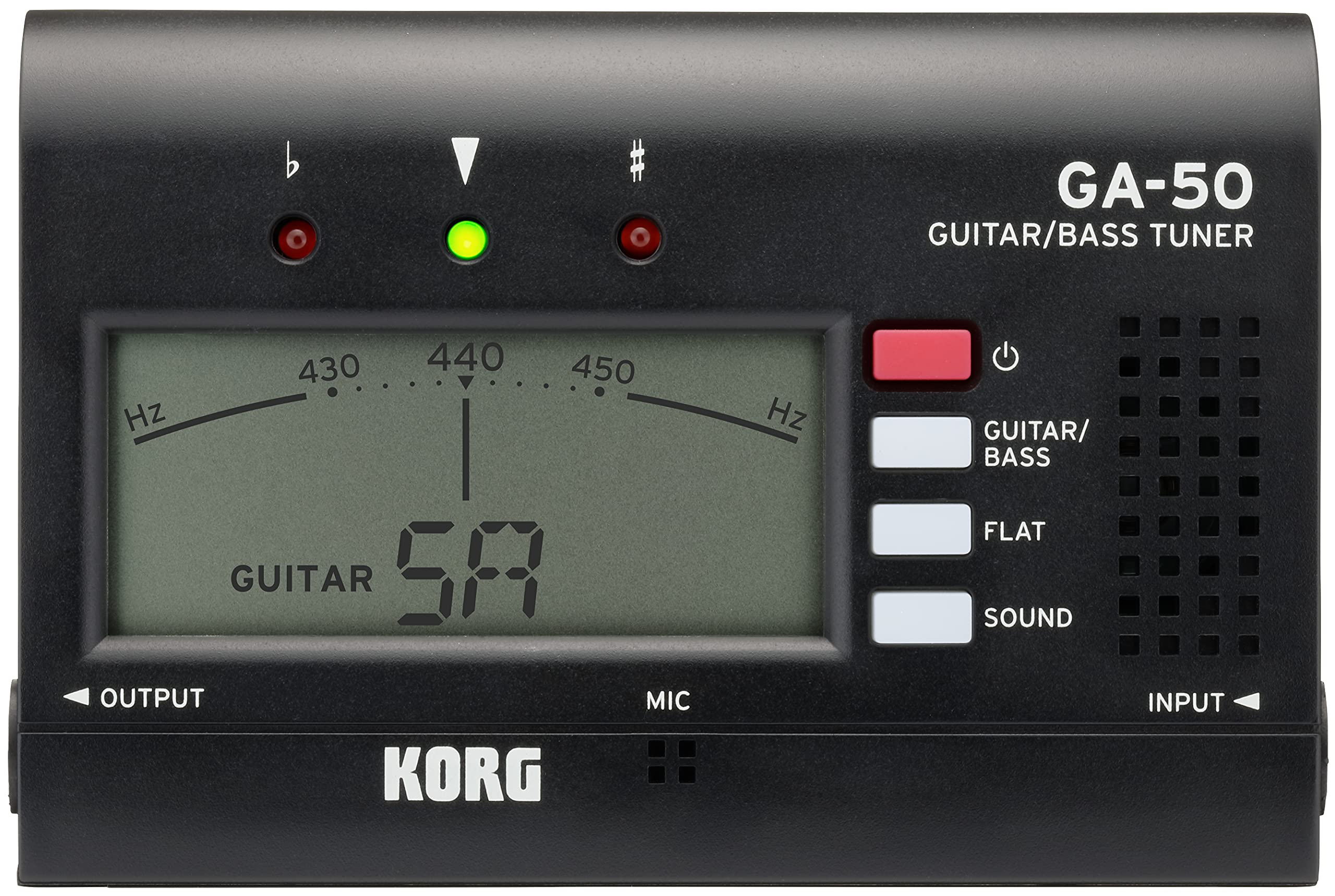 

Тюнер KORG GuitarBass, GA-50, идеально подходит для индивидуальных занятий, выход включен, многострунная гитара