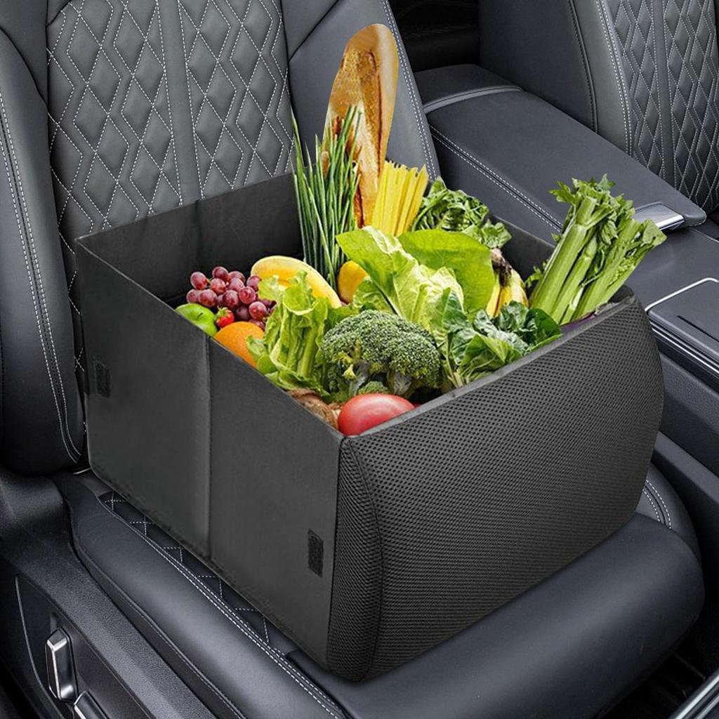 Passenger Seat Storage Compartment 30L Foldable Lumbar Support Car Storage Organizer Car Back Multifunctional Storage Box