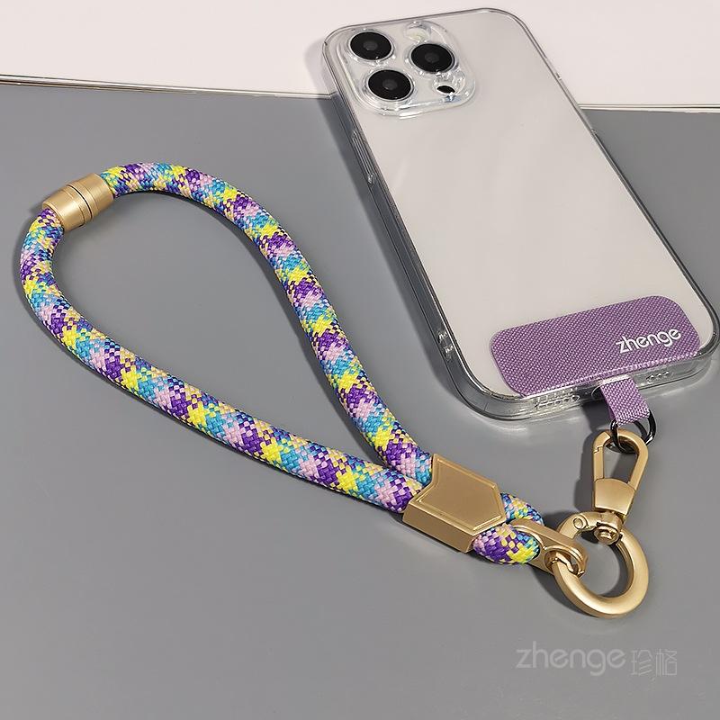 Mobile Phone Lanyard Adjustable Short Ins Metal Buckle Braided Rope Strong Anti-break Outdoor Mountaineering Hand Rope Male Travel