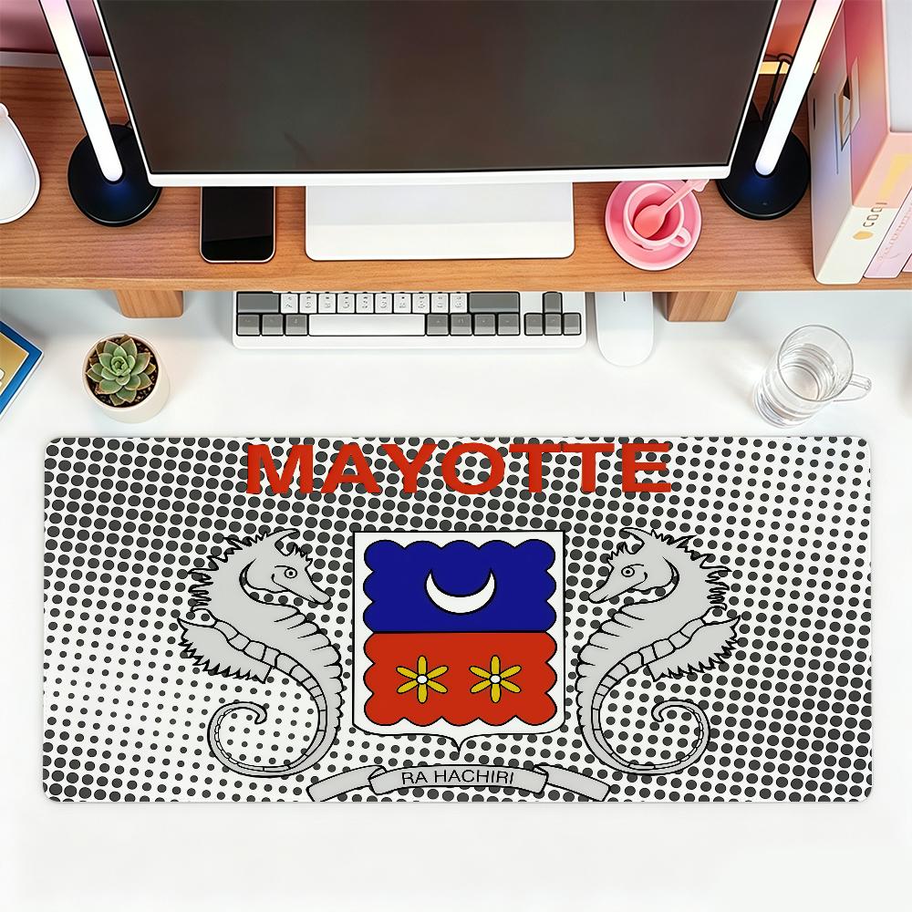 Mayotte flag Mouse Pad For Office Gaming And Keyboards NonSlip Large Waterproof