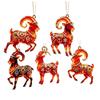 2D Flat Goat Pendant Shining Animal Hanging Decoration Zodiac Goat Souvenir  Holiday Party Decor