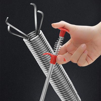 Rohr Unclog Biegsame Hand Prise Vier-klaue Unclog Haken Drain Extractor Pick Up Drain Müll Clip