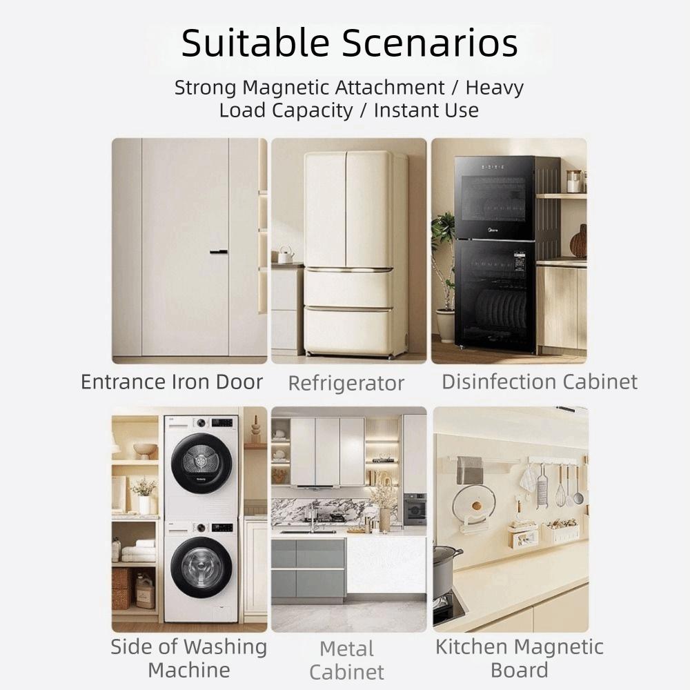 Wall Mounted Magnetic Paper Towel Holder Space Saving Cling Film Storage Rack Kitchen