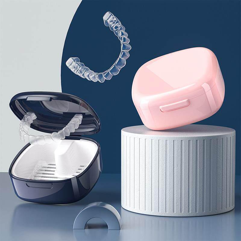 Compact Invisible Braces and Retainers Holder with Easy-Clean Sliding Cover