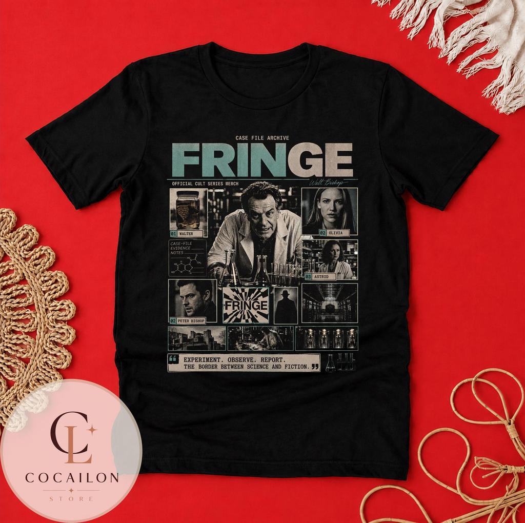 Fringe TV Series Walter Bishop Graphic Tee, Sci-Fi Mystery Show T-Shirt