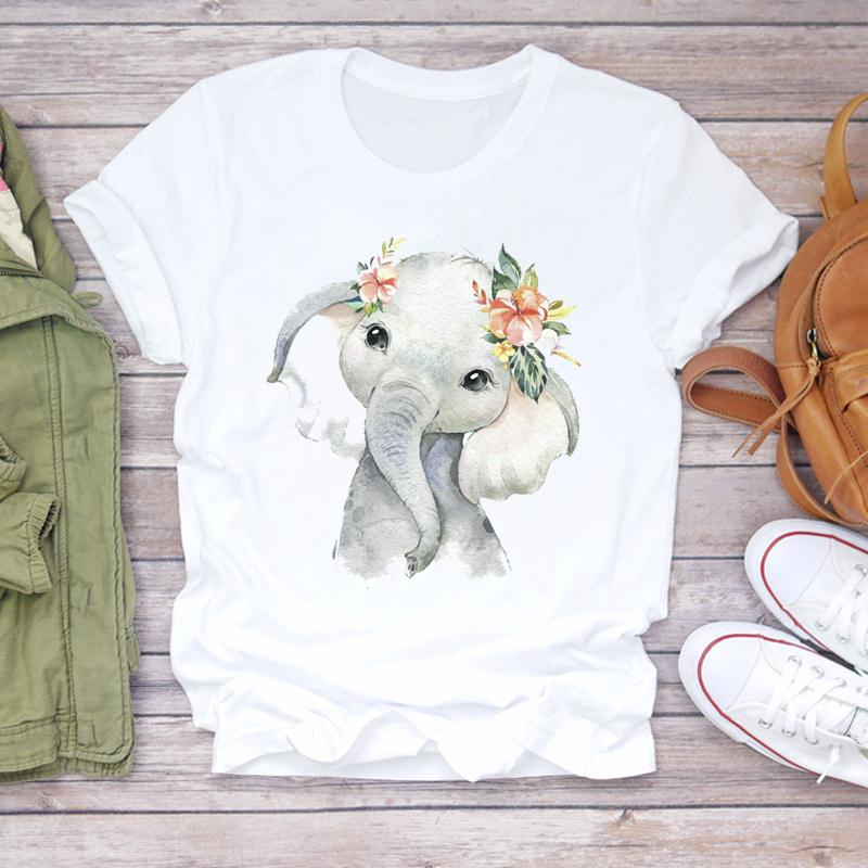 Summer Tee Top Fashion T-shirt Clothing Casual Sweet Love Panda Spring Short Sleeve Women Print Lady Female Graphic T-shirt