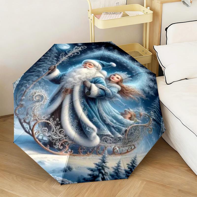 Majestic Winter Snow Automatic Umbrella Suitable Travel Portable Umbrella Outdoor Sun Shading Umbrella Gift Daily Essentials