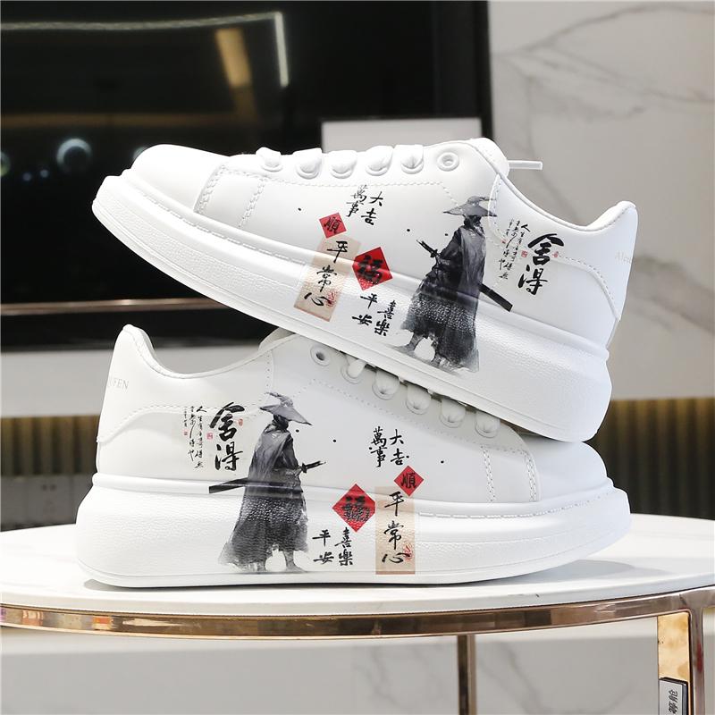 Neue Paar Sport-Sneaker Herren Damen Leder Weiß Plateau Skate Freizeitschuhe Mode Herbst Winter Tennisschuhe Fell Weiße Schuhe