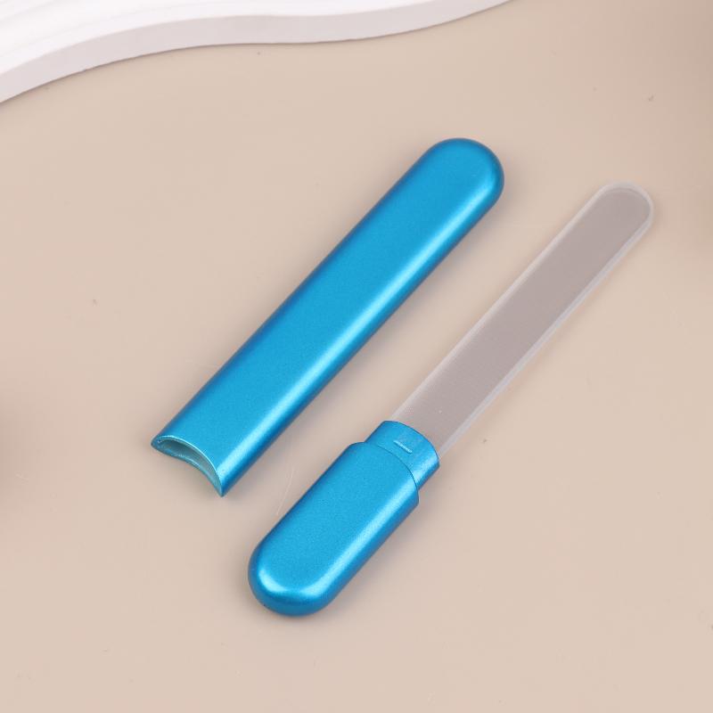 Glass Nail File With Case, Crystal Diamond Salon Best Beauty Nail Buffer For Natural And Acrylic Nail
