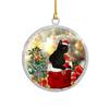 2D Black Cat Christmas Pendant Cartoon Vibrant Black Cat Christmas Ornaments  New Year