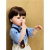 55CM Junge wiedergeborene Kleinkindpuppe mit ganzkörperweichem Silikon Raya Lebensechte Soft Touch Hochwertige Puppe mit geraden Beinen Geschenke für Kinder