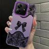 Cute Black Lace Back Phone Cover Case for Xiaomi Redmi 12C 10C K60 A1 A2 Plus 9T 9C A5 13C 14C Note 9 10