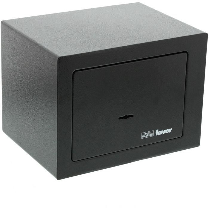 Burg-Wächter Tresor Favor S1 K - Doppelbartschloss - Schwarz - 6,6 L - 4 kg