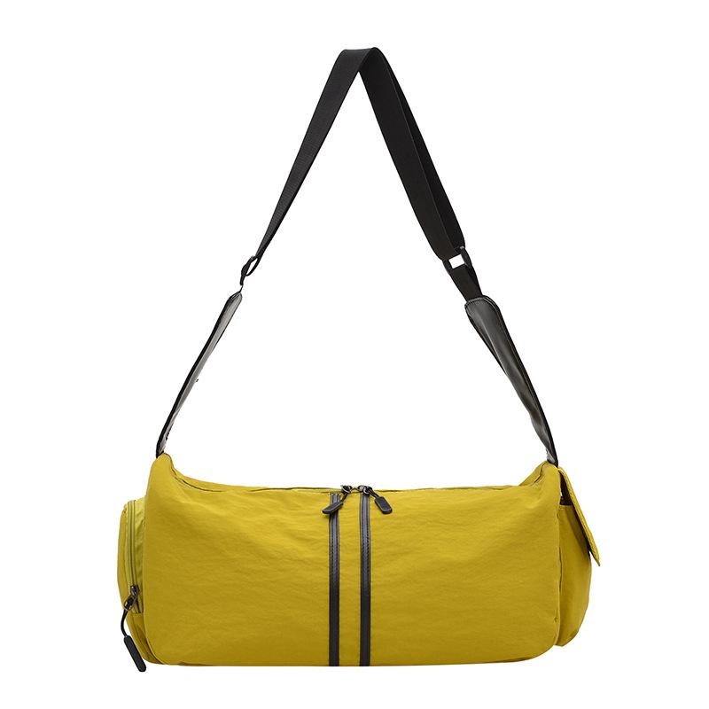 

2025 Trendy Striped Crossbody Bag - Large Capacity, Fashionable Design for Men and Women жёлтый