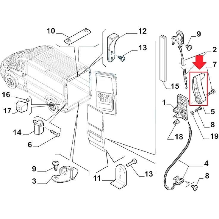 Car Cargo Door Release Handle for Promaster 1500 2500 3500 2014 2015 2016 2017 2018 2019 2020 2021 1ZP90JXWAB