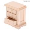 1PCS Wooden Miniature Bedside Cupboard 1:12 Dollhouse Furniture DIY Accessories Decor