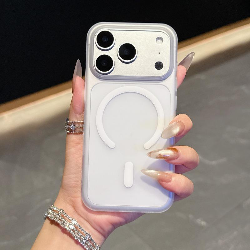 Clear Frosted PC For Magsafe Phone Case For iPhone 17 Air 16 15 14 Plus 13 12 11 Pro Max 17 Pro Magnetic Wireless Charge Cover