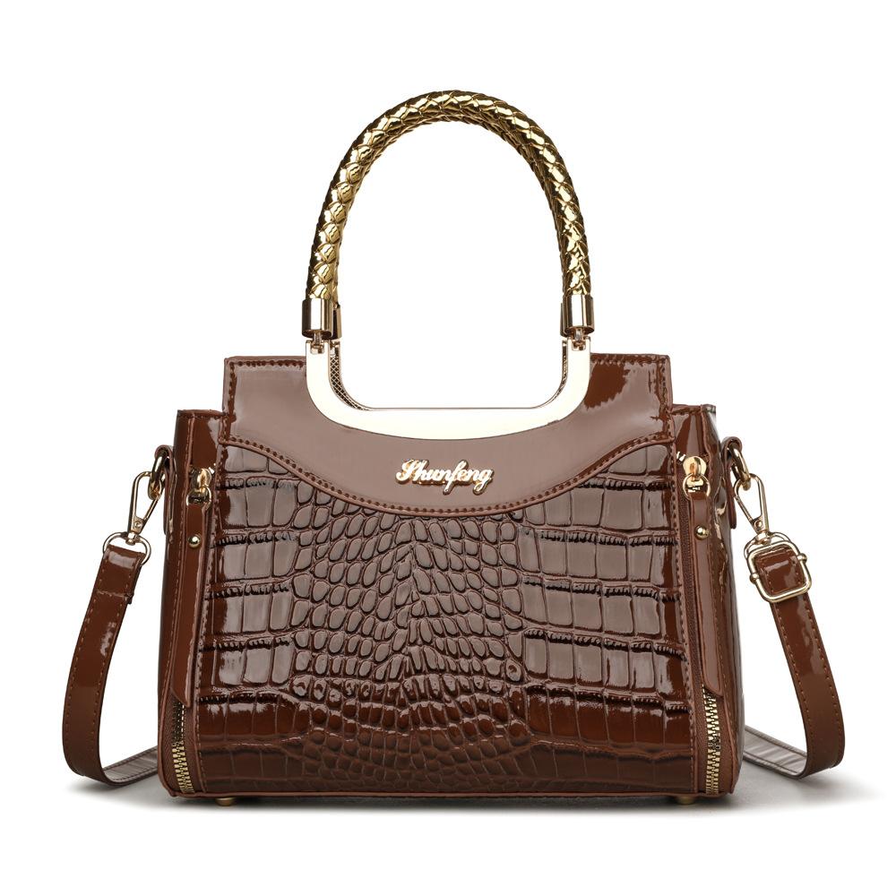 Borsa alla Moda da Donna - Borsa a Spalla Casual Elegante e Semplice con Tracolla e Design da Borsa a Mano