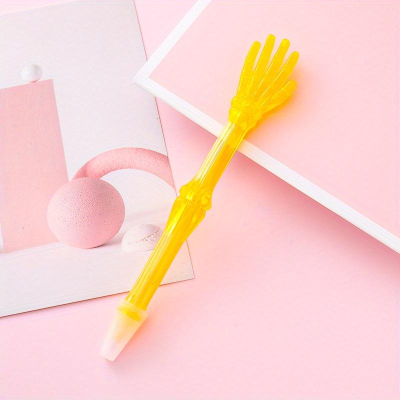 Back To School Season 10pcs 0.5mm Transparent Finger Ballpoint Pen Creative Stationery Gesture Pen Prize Gift Office Oily Signature Pen