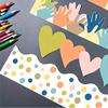 80pcs Waterproof Boho Scalloped Paper Trimmers – 78.7ft Classroom Decoration Borders for School, Office, Chalkboard & Desk