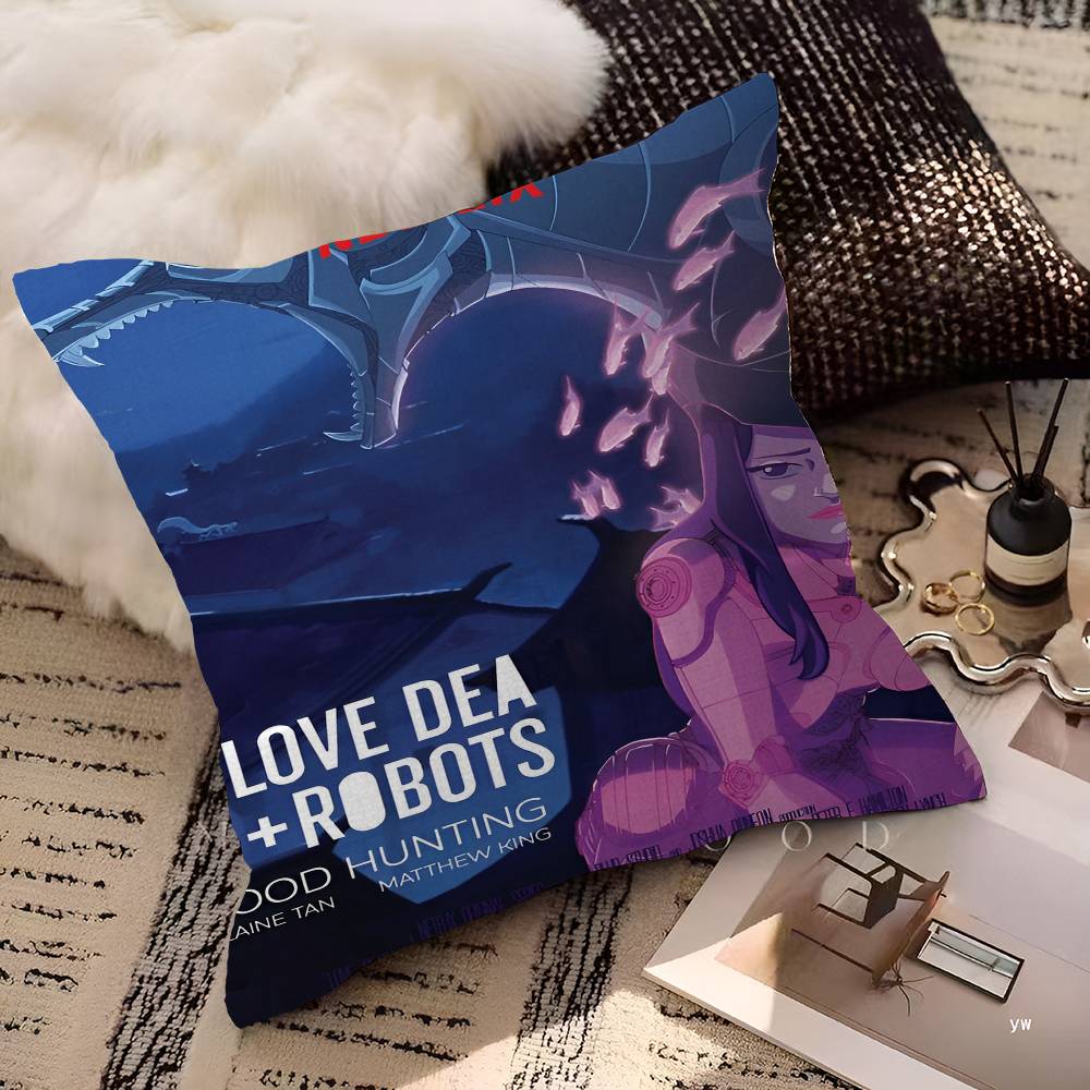 Love Death and Robots Pillow Cover Design cushion Cover decor Holiday Decorati