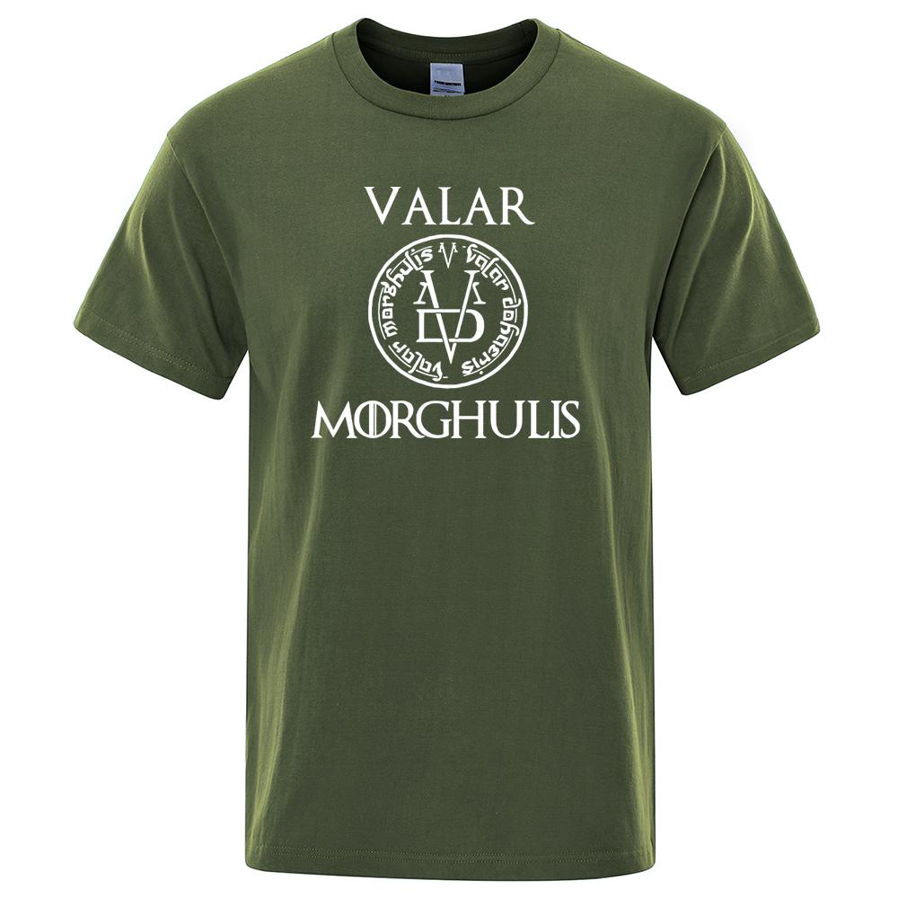Kundalik erkaklar futbolkasi Muz va olov qo'shig'i futbolkasi Valar Morghulis bosmali futbolkalar Yozgi paxtali qisqa yengli nafas oladigan kiyimlar