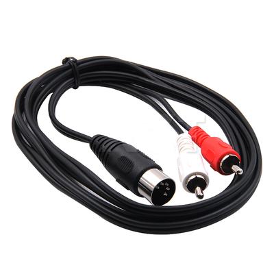 1-Pin DIN Male MIDI Cable To 1 Dual RCA Male Plug Audio Cable For Naim Quad Stereo Systems 11CM 111CM