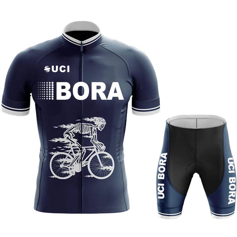 Team Jersey Men's Cycling Pants with Gel UCI BORA Outfit Set Jerseys Man Blouse Summer Clothes 2026 Mountain Bike Clothing Mtb