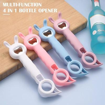 4 in 1 flesopener multifunctionele pot kan bierflesopener roestvrij staal keukengereedschap gadget keukenaccessoires HMKH YSXX
